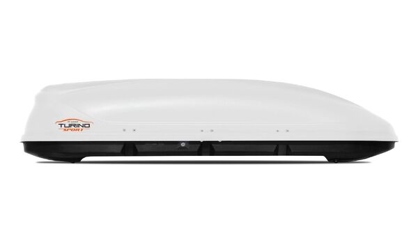 Автобокс на крышу белый Turino Sport (480 л) Аэродинамический